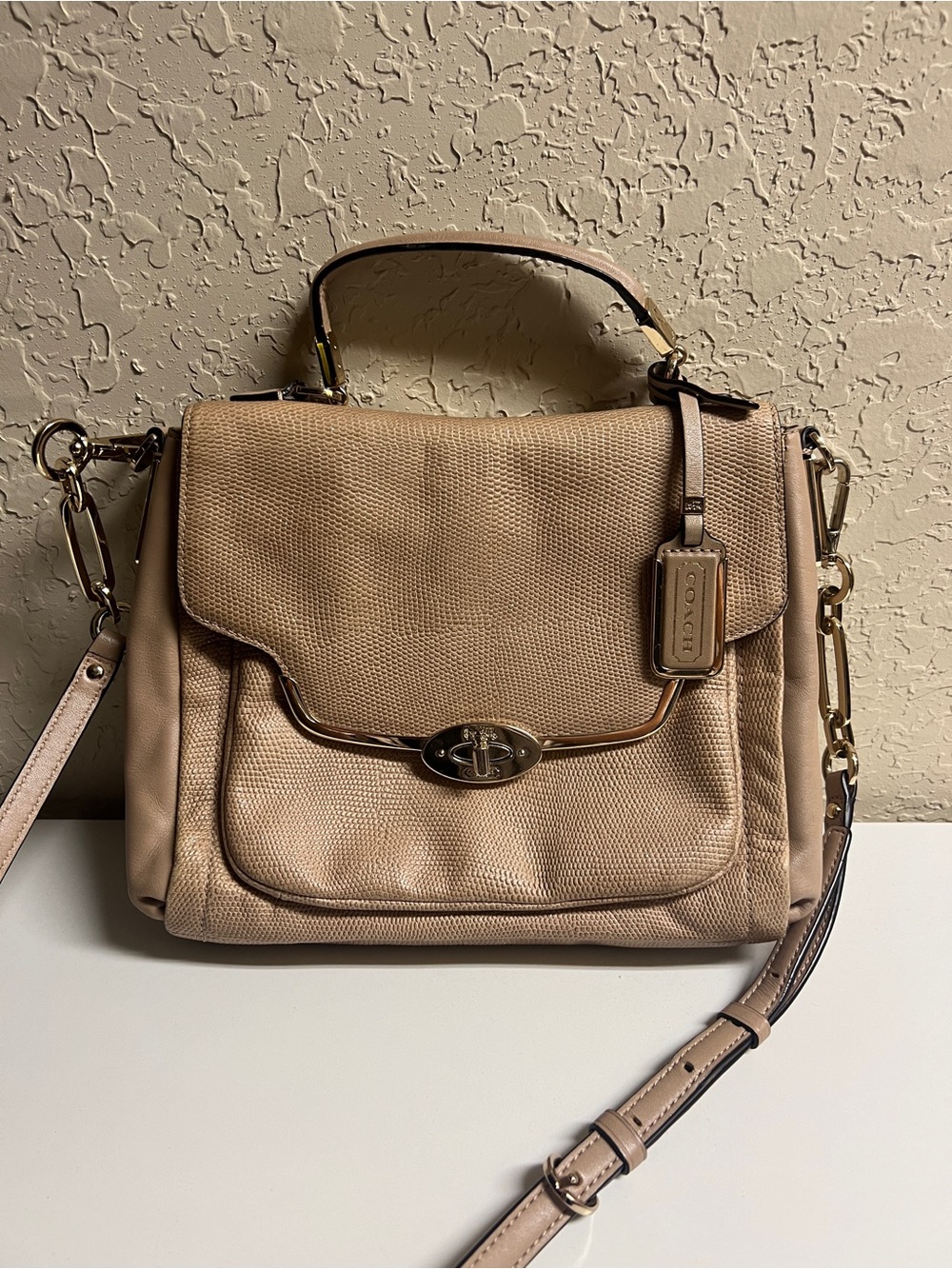 Coach Glitter Madison Sadie Flap Satchel